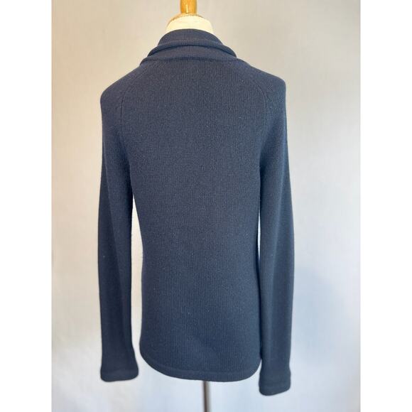 Theory Womens Cashmere Cardigan Sweater Knit Blue Sz P/TP Long Sleeve Open - Picture 3 of 6